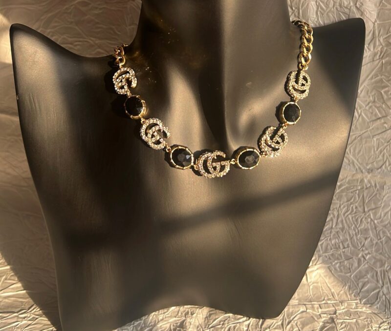 GG NECKLACE BLACK GEM